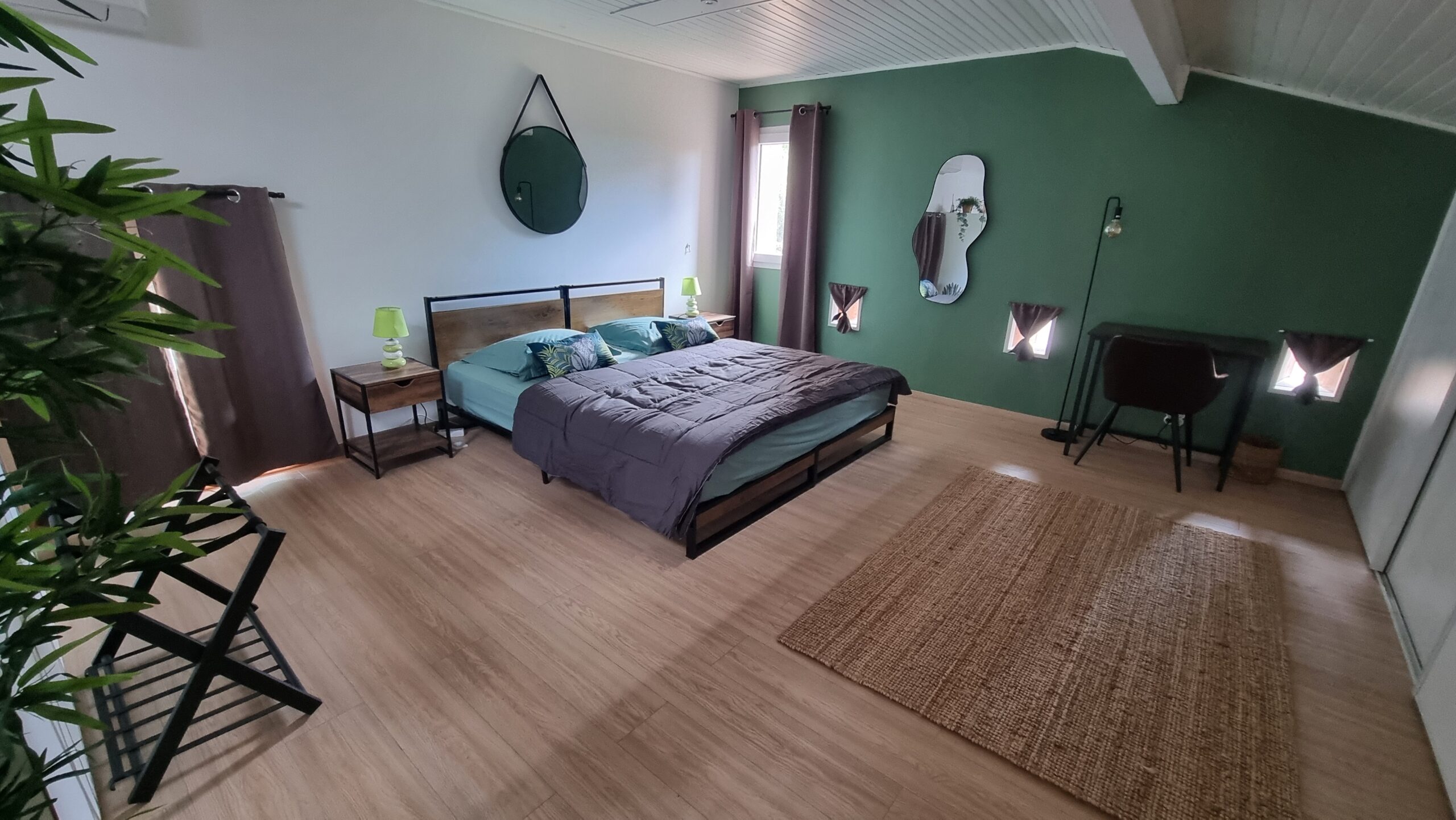 Salon avec canapé dans le Loft